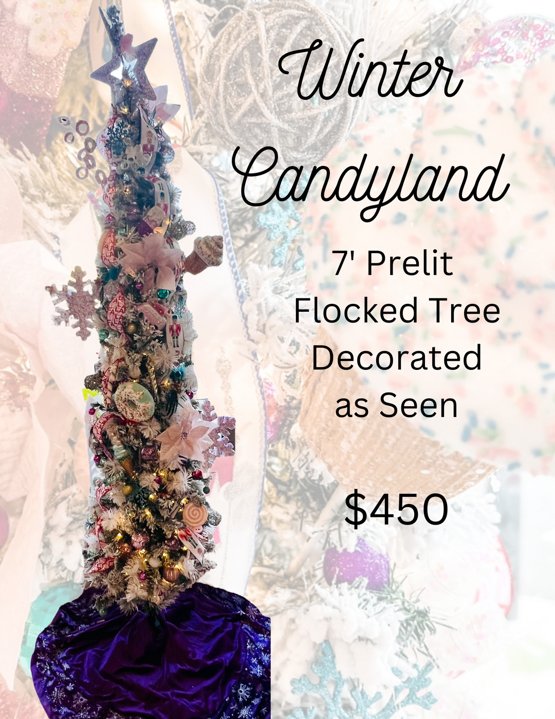 Winter Candyland Decorated Tree - The Teal Antler Boutique