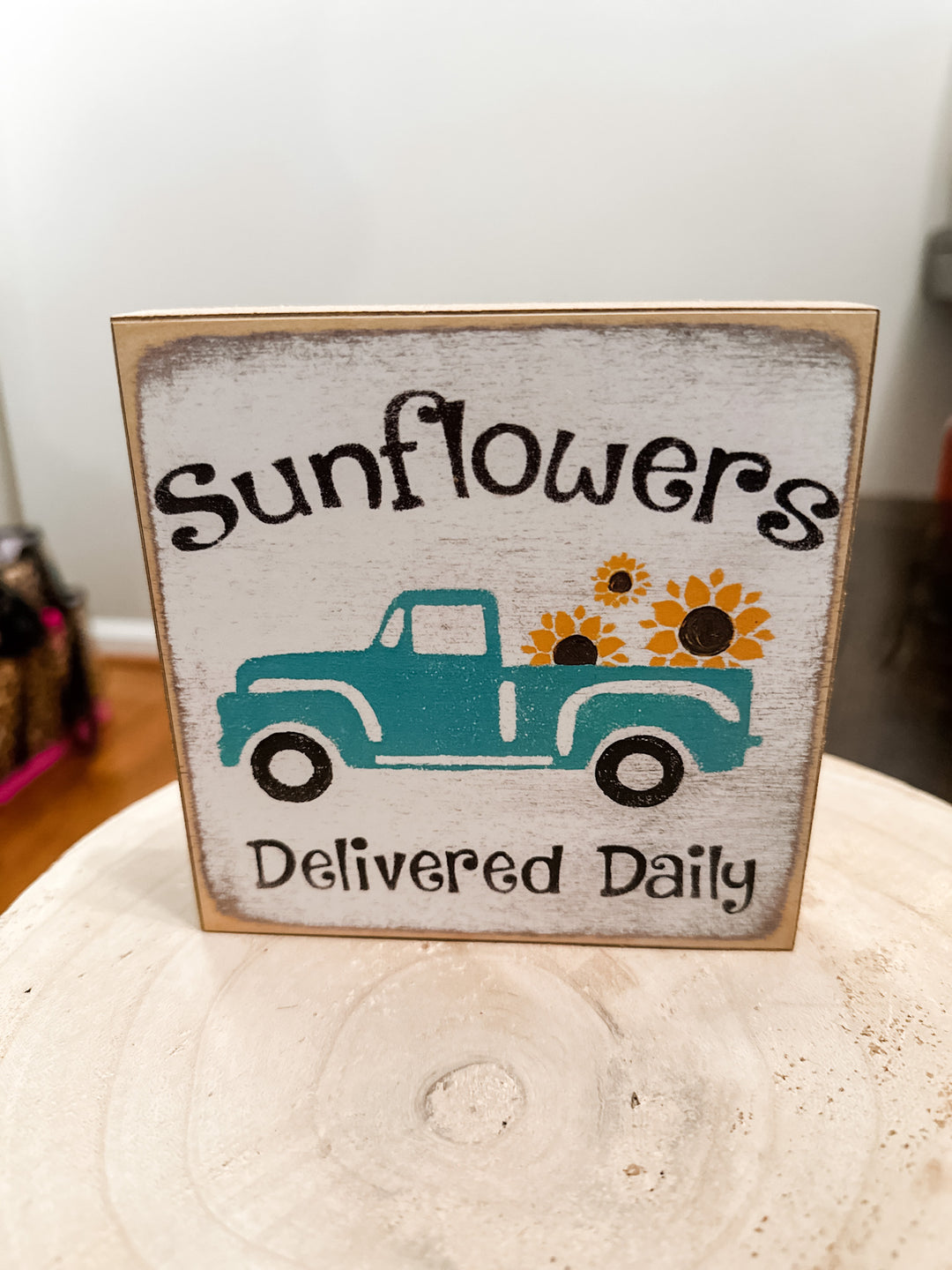 Sunflowers Block Sign - The Teal Antler Boutique