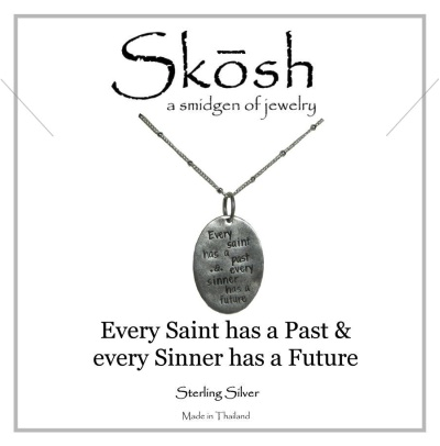 Skosh Every Saint Has a Past Silver Necklace - The Teal Antler Boutique