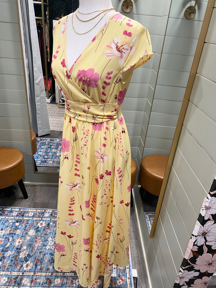 Yellow/Floral Dress-S