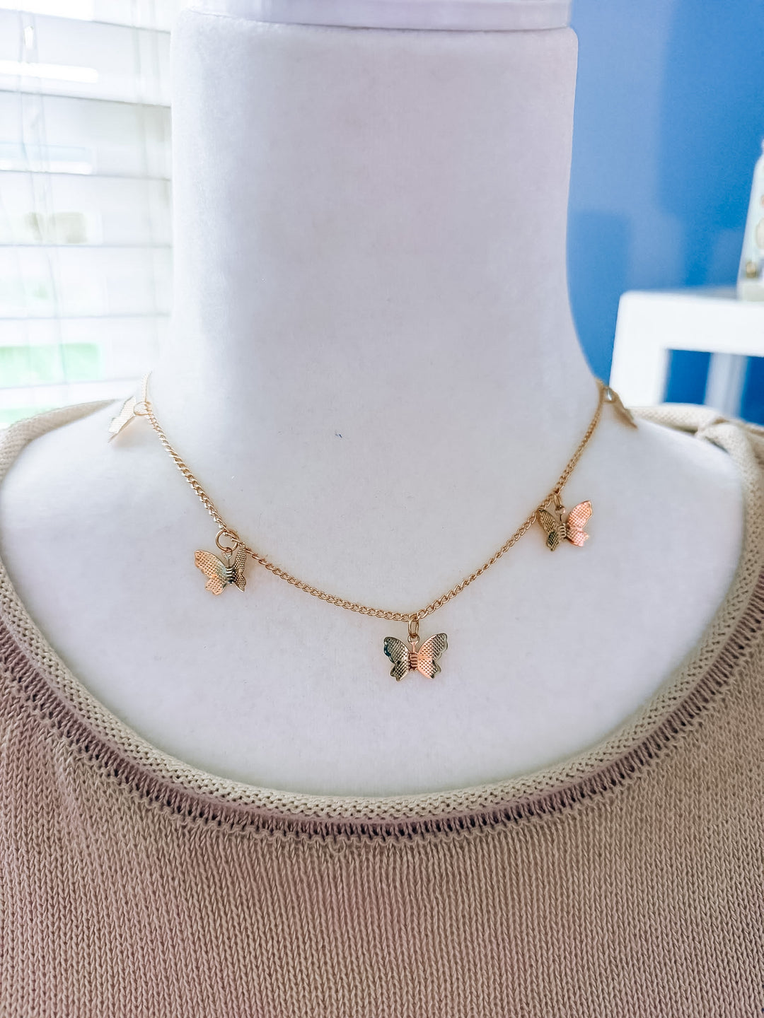 Butterfly Gold Necklace