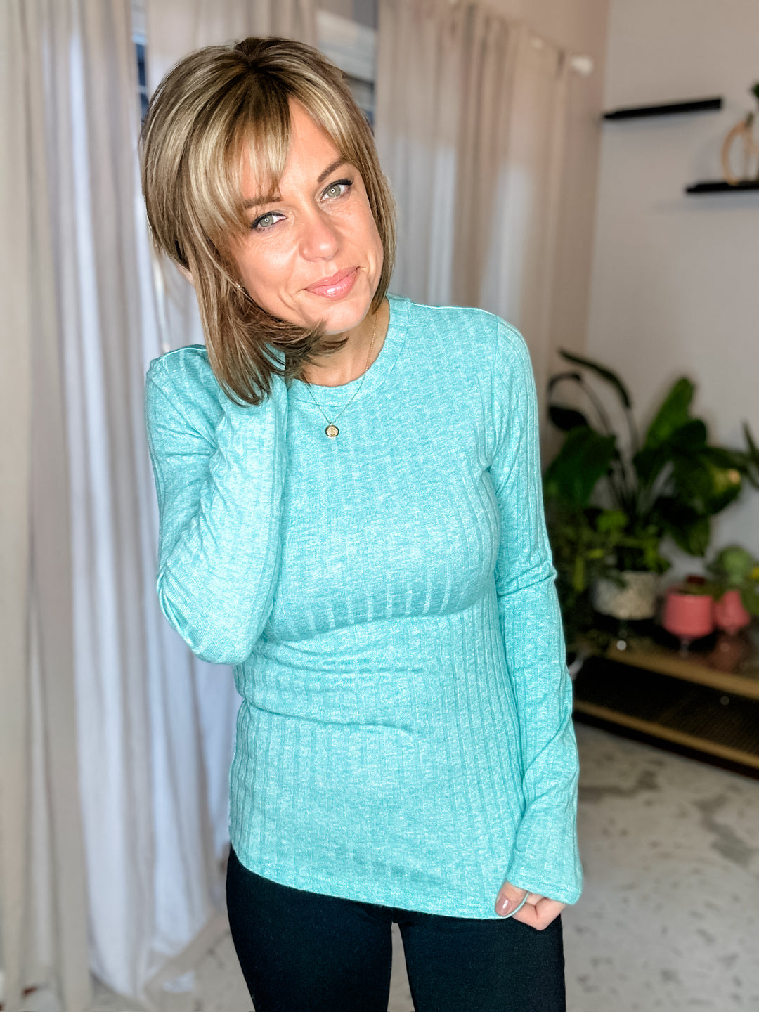 It's Perfect- Ribbed Top - The Teal Antler Boutique