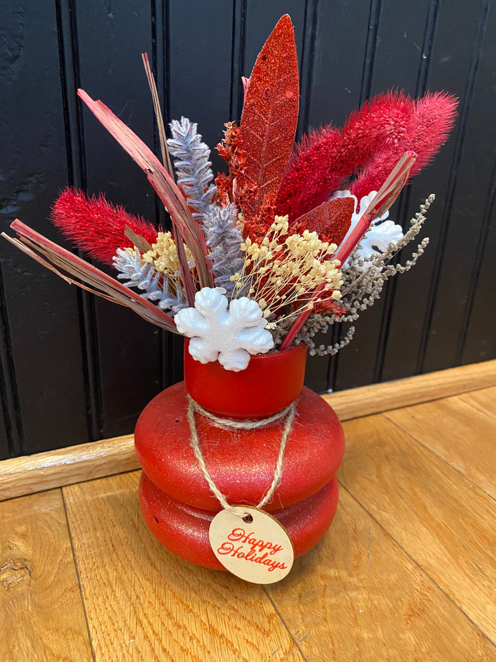 Happy Holidays Christmas Vase