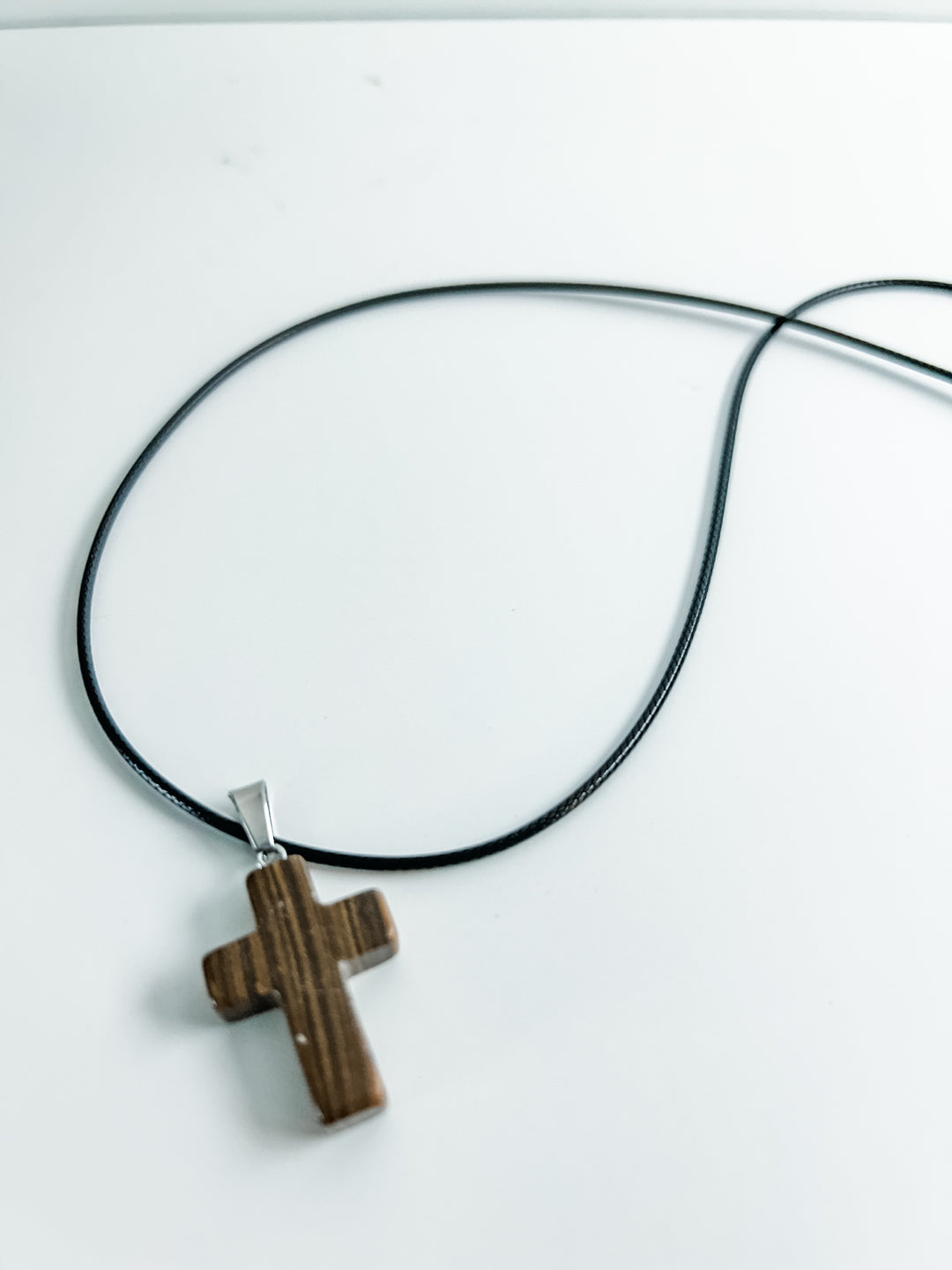 Corded Cross Necklace