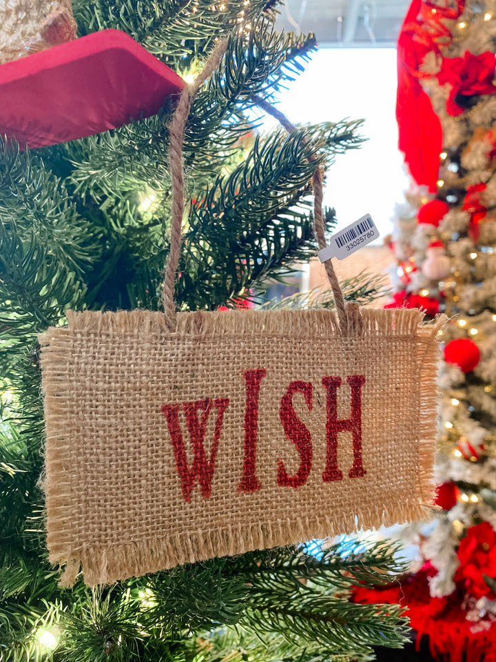 6" Burlap Ornaments