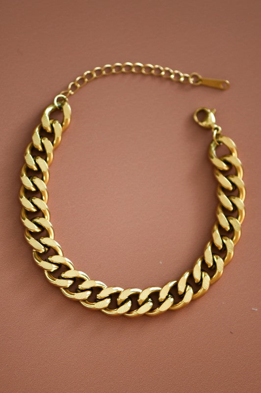 18k Non-tarnish Stainless Steel Chain Bracelet