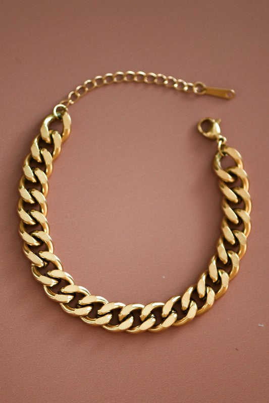 18k Non-tarnish Stainless Steel Chain Bracelet
