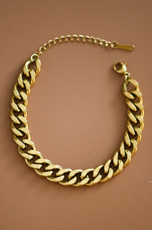 18k Non-tarnish Stainless Steel Chain Bracelet