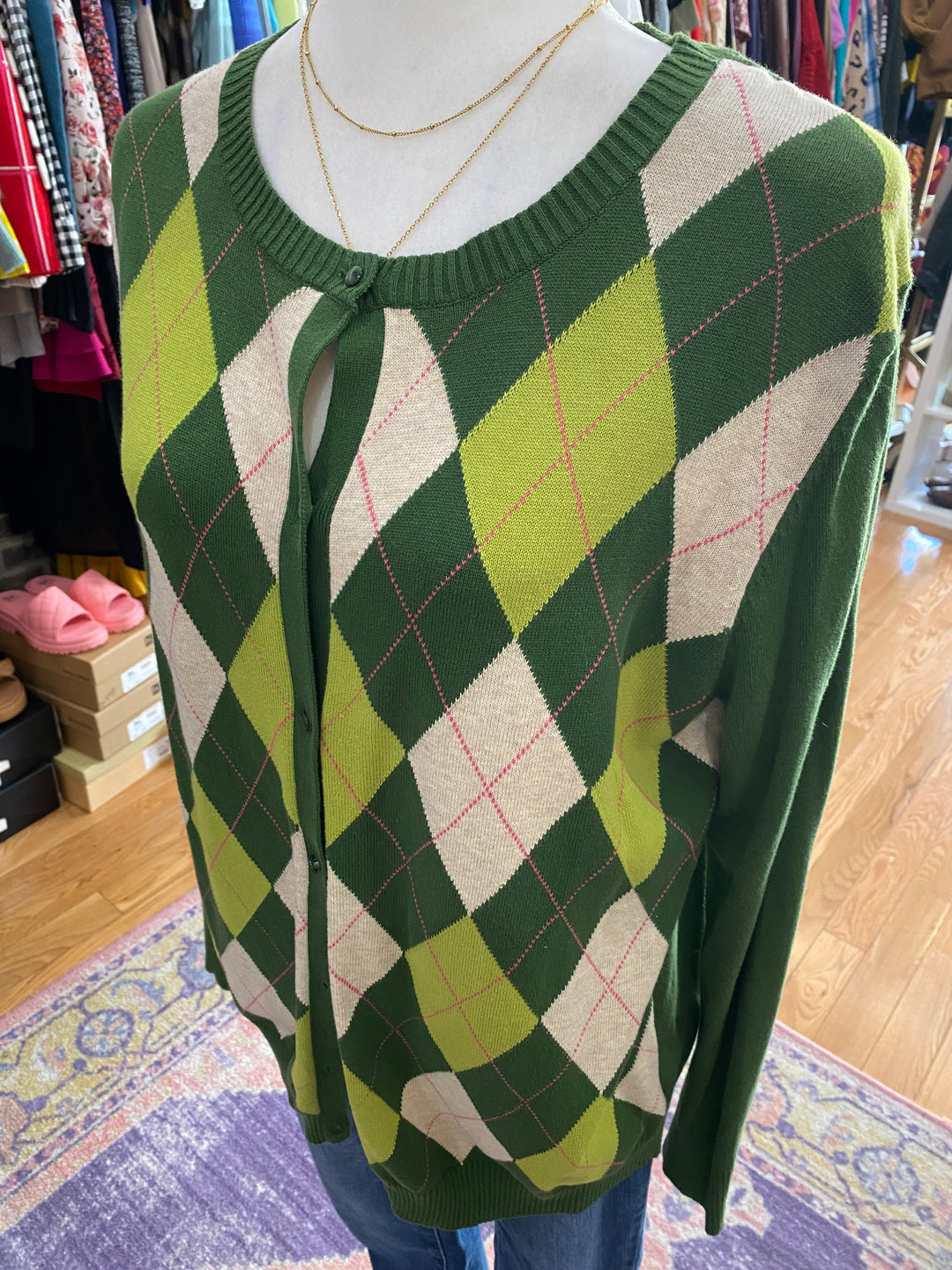 MERONA Plaid Sweater XXL