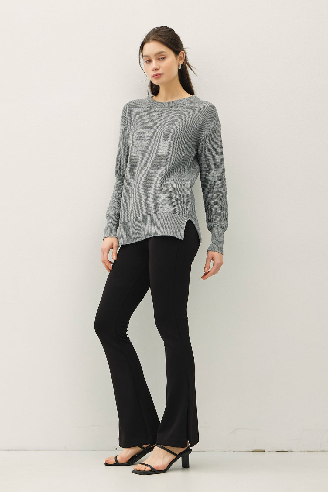 New Color-basic Round Neck Boyfriend Fit Sweater