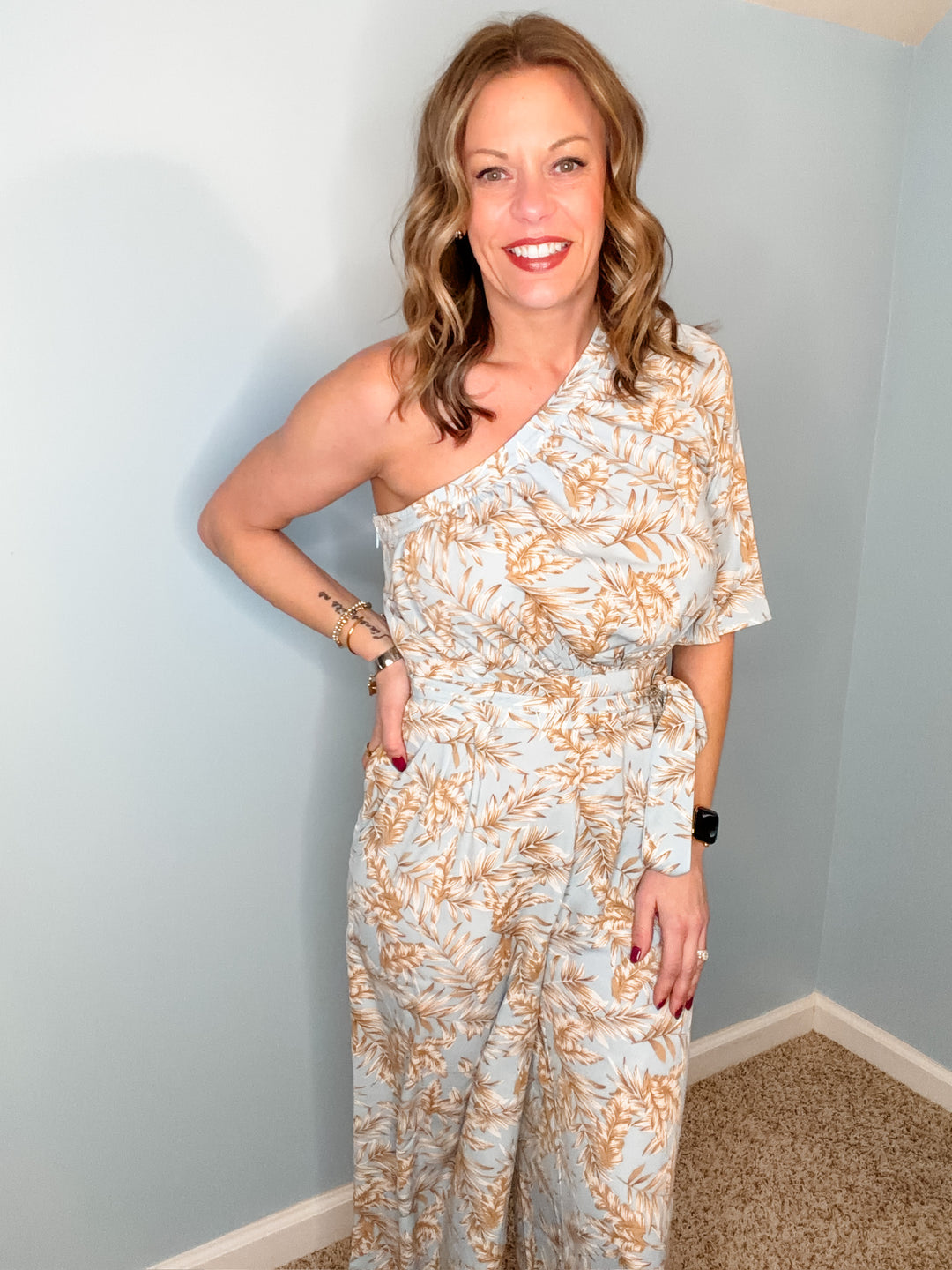 One Shoulder Jumpsuit