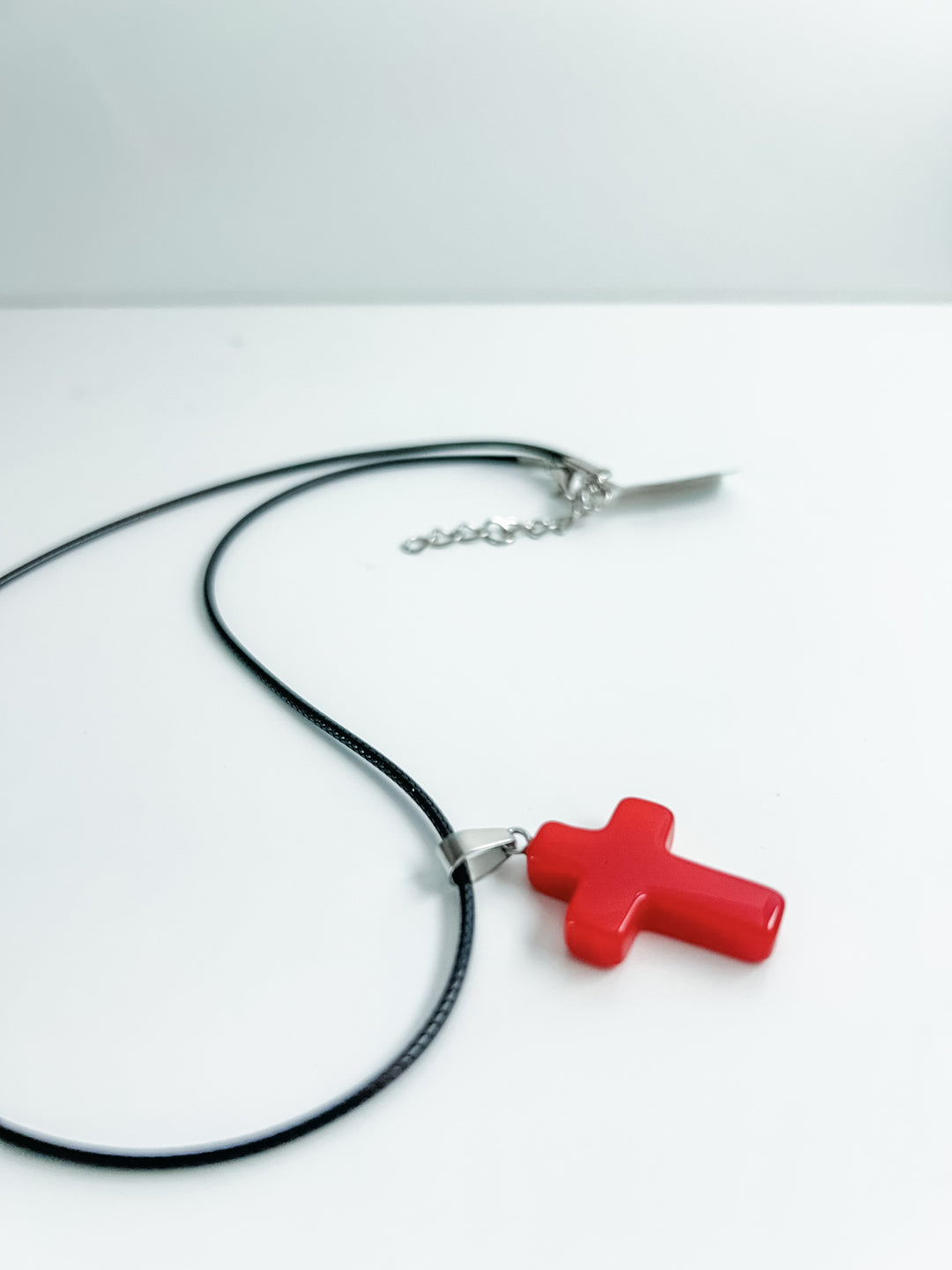 Corded Cross Necklace
