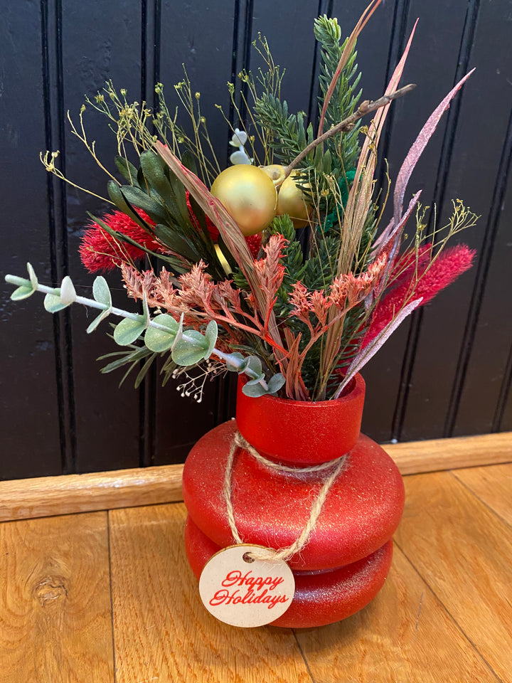 Happy Holidays Christmas Vase