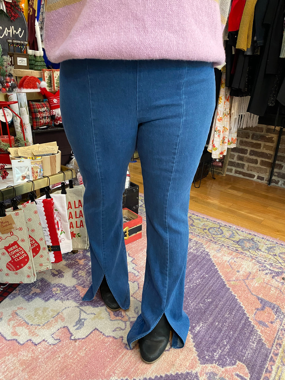 Front Slit Flare Pants