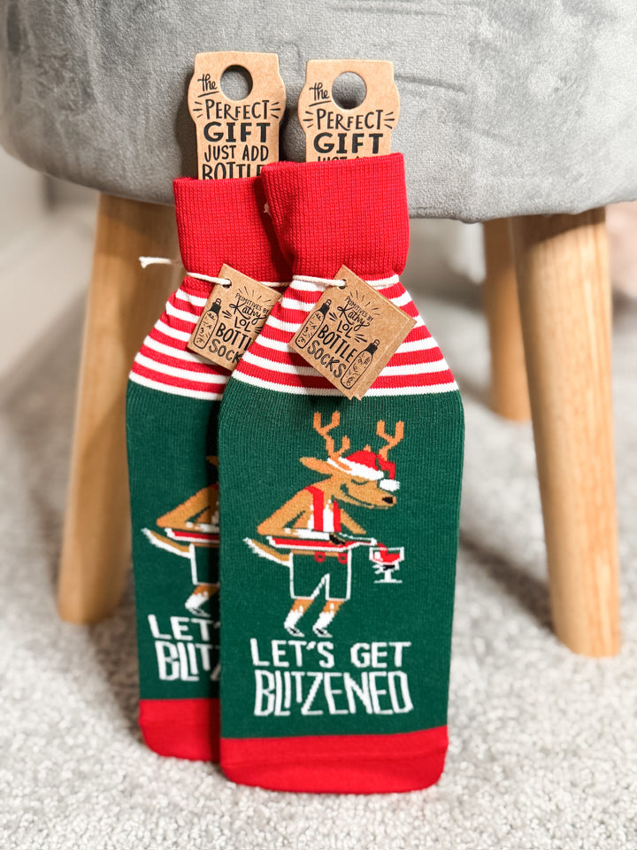 Christmas Bottle Socks