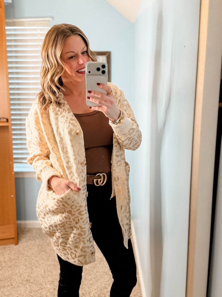 Gold & Leopard Cardigan