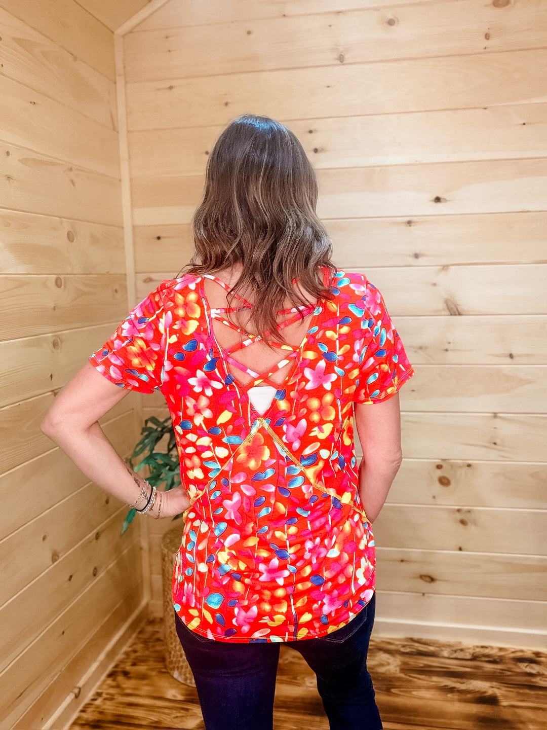 Bold Reverse Stitch Top