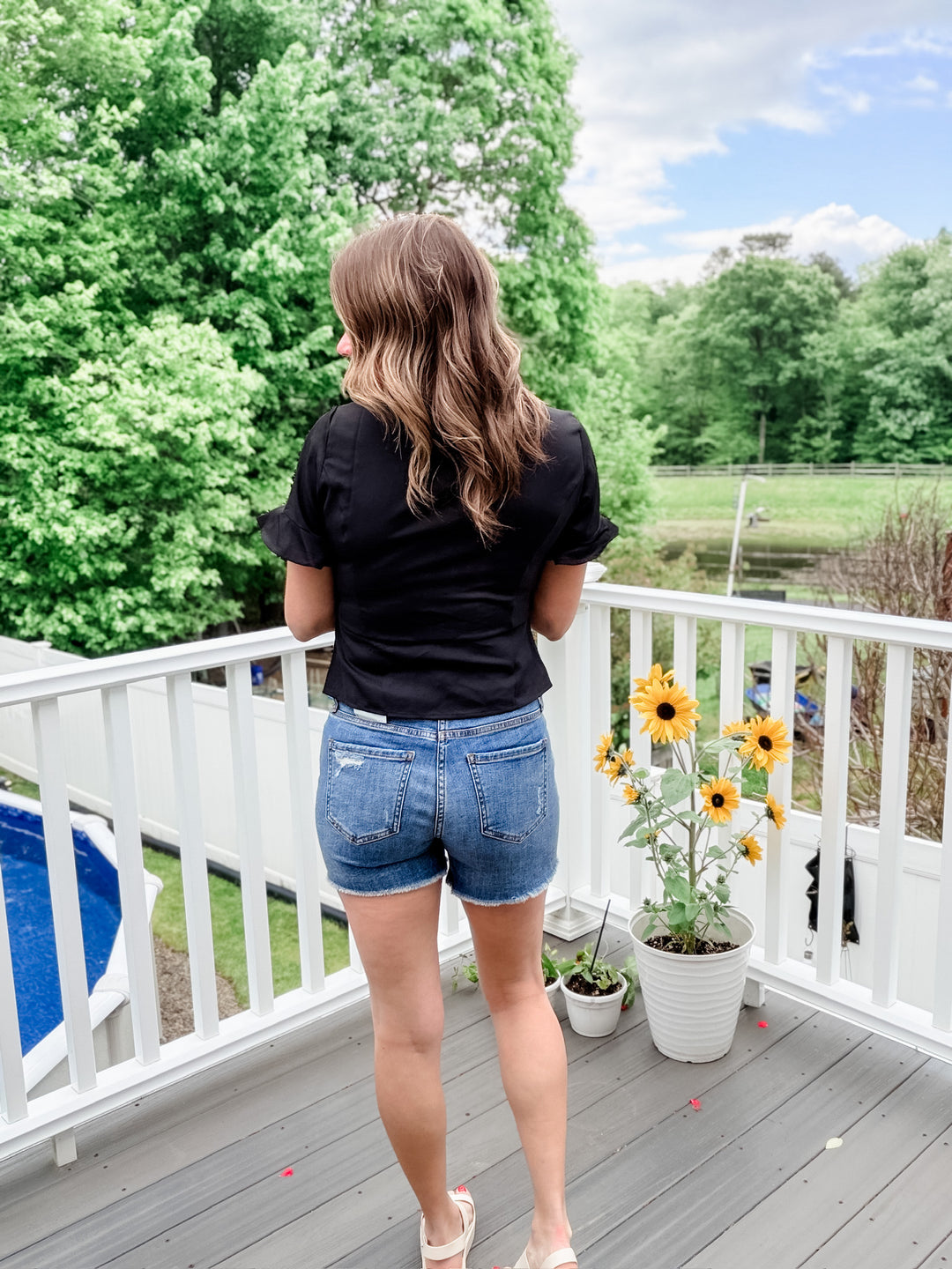 Riley Mid Rise Thigh Short - Barracuda Dk