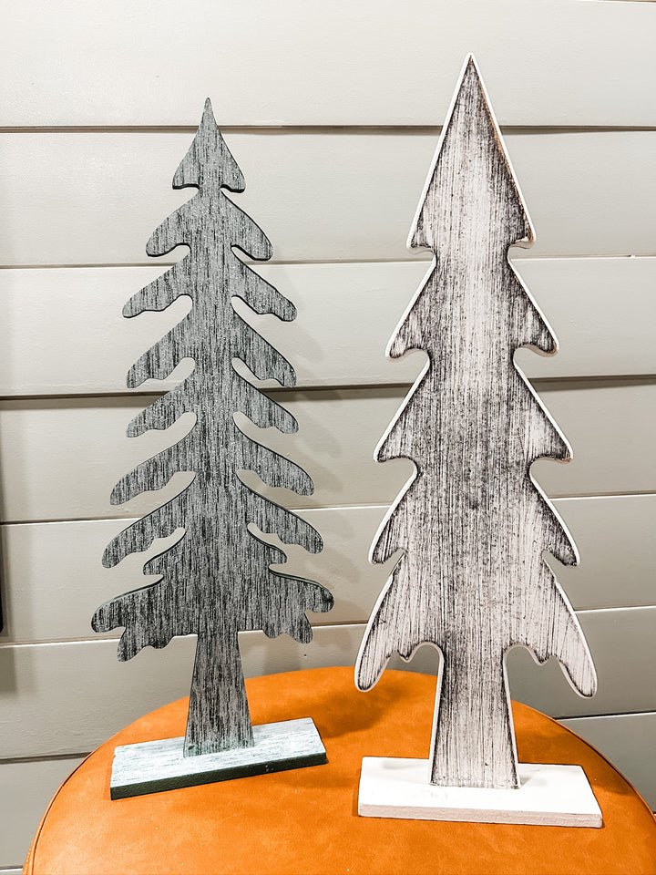 18" Wooden Tree Decor