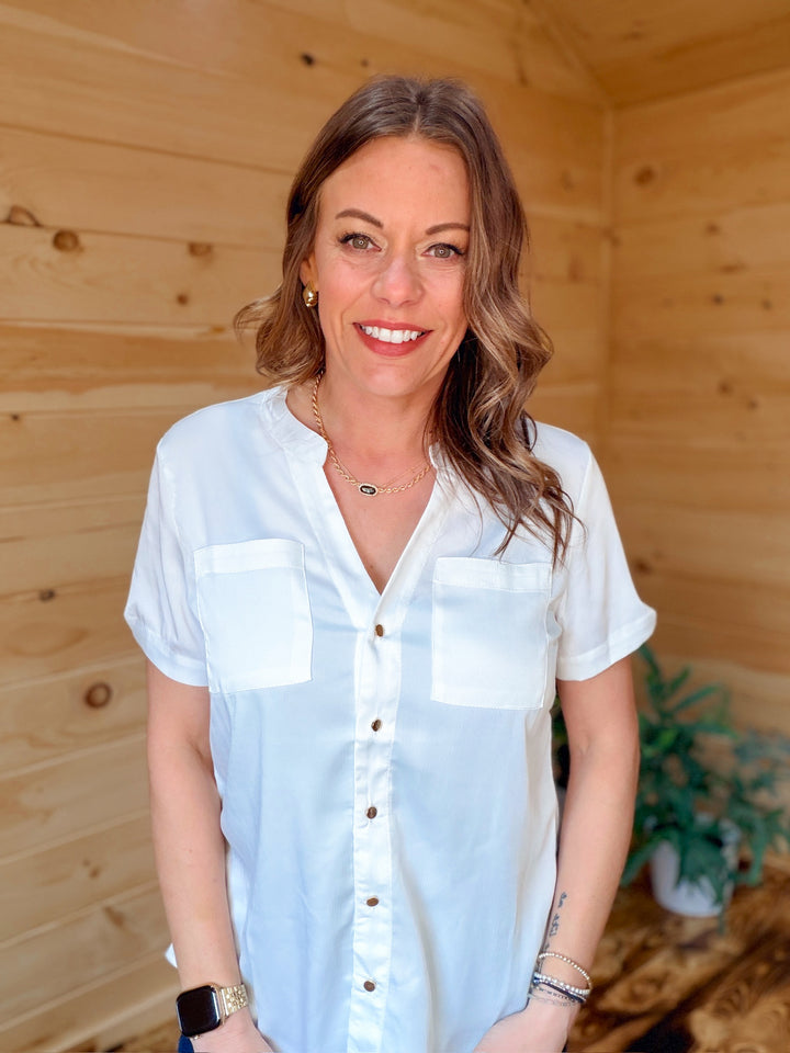 Satin Button Up
