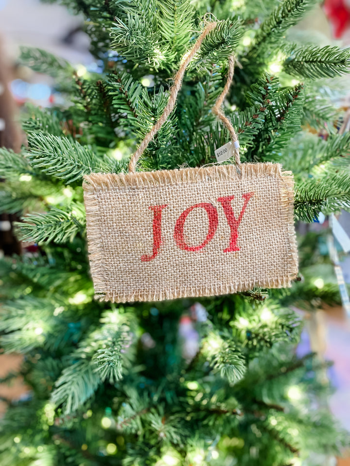 6" Burlap Ornaments
