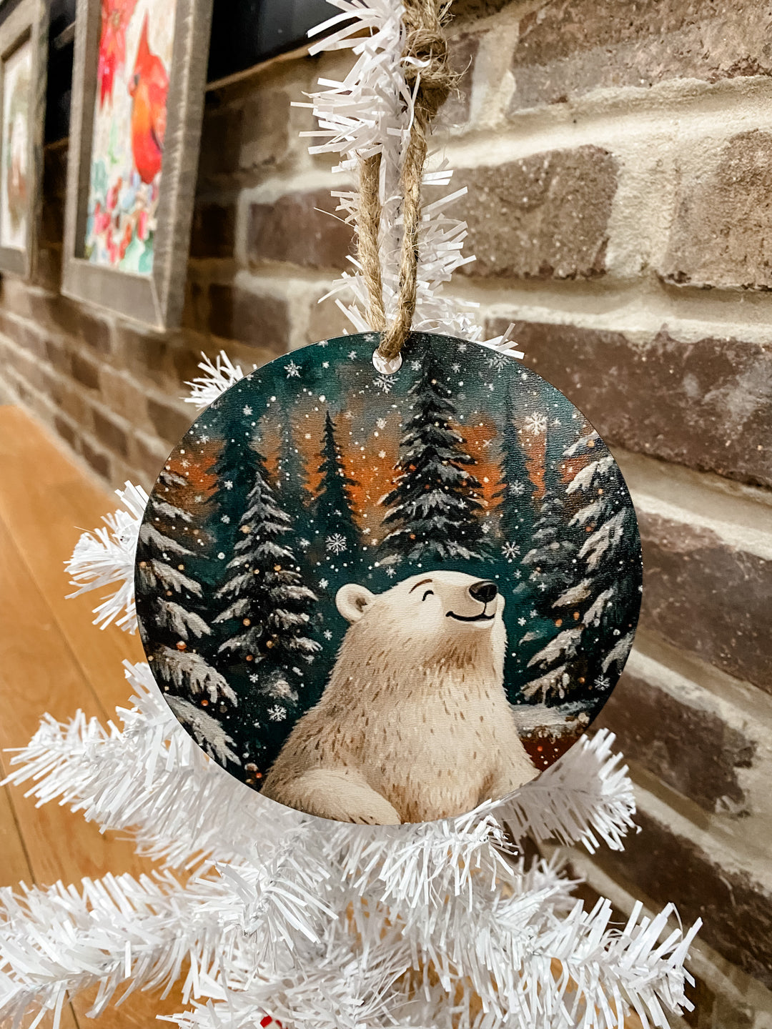 Round Wood Ornament-LG