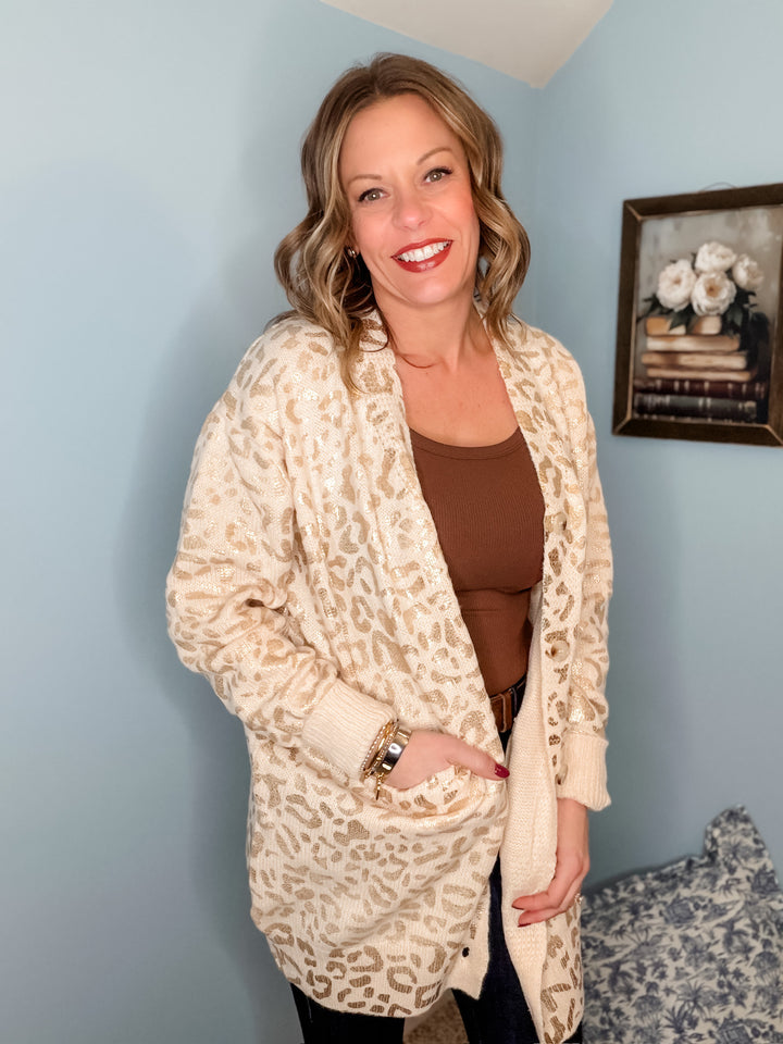 Gold & Leopard Cardigan