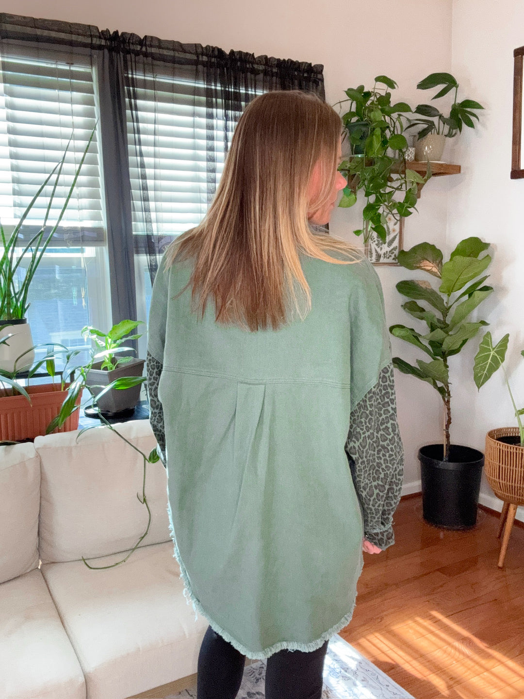 Leopard Print Denim Jacket