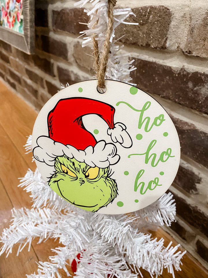 Round Wood Ornament-LG