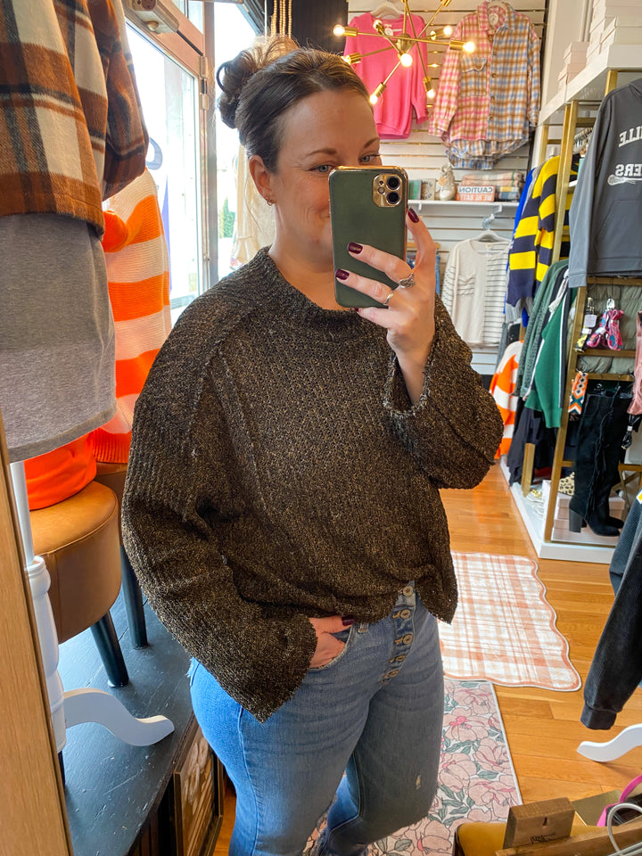 Vintage Havana Cropped Sweater Med