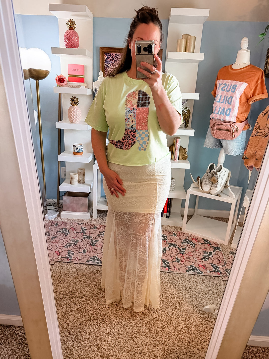 Quilted Cowgirl Boot Graphic Tee