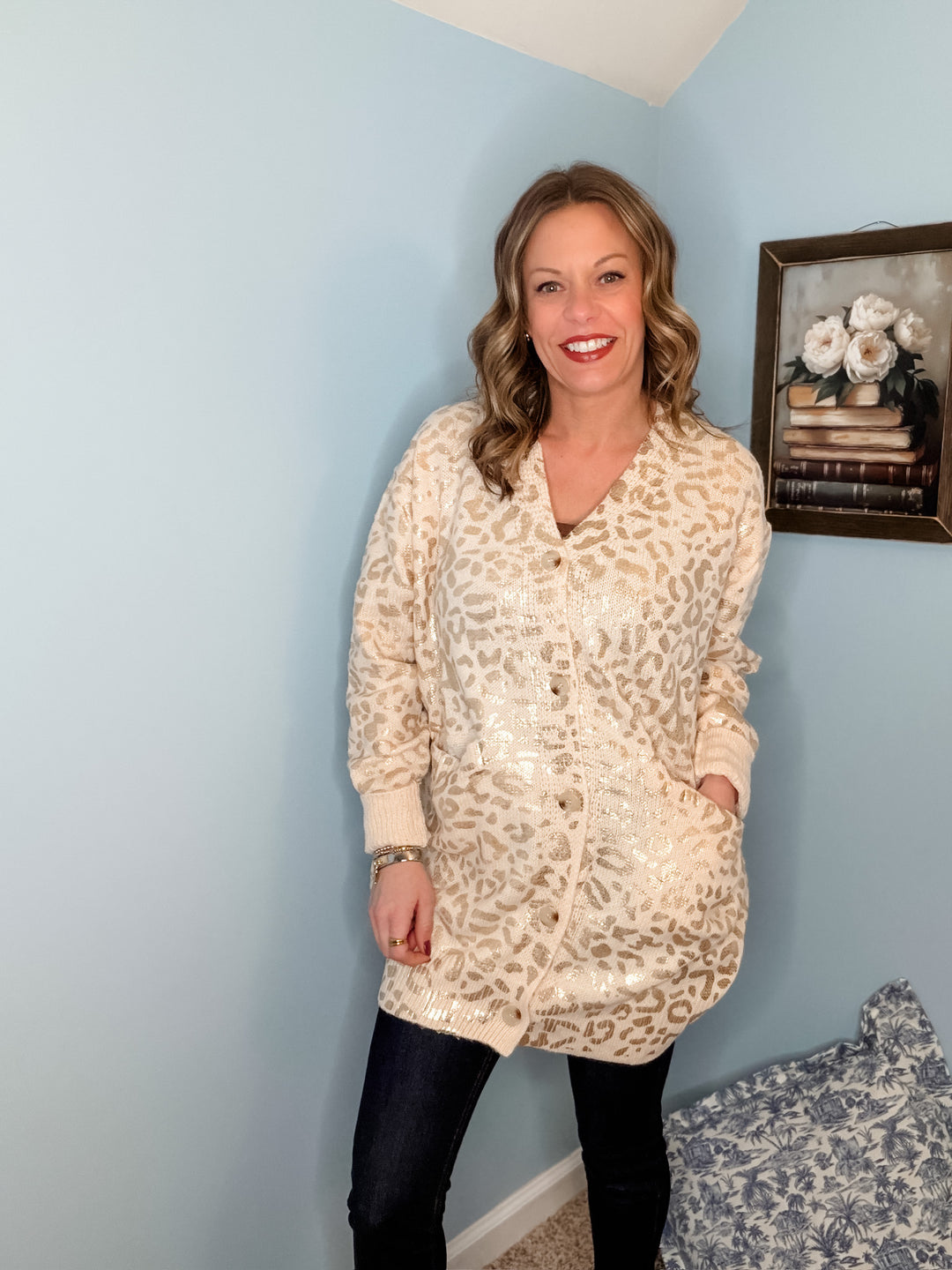 Gold & Leopard Cardigan