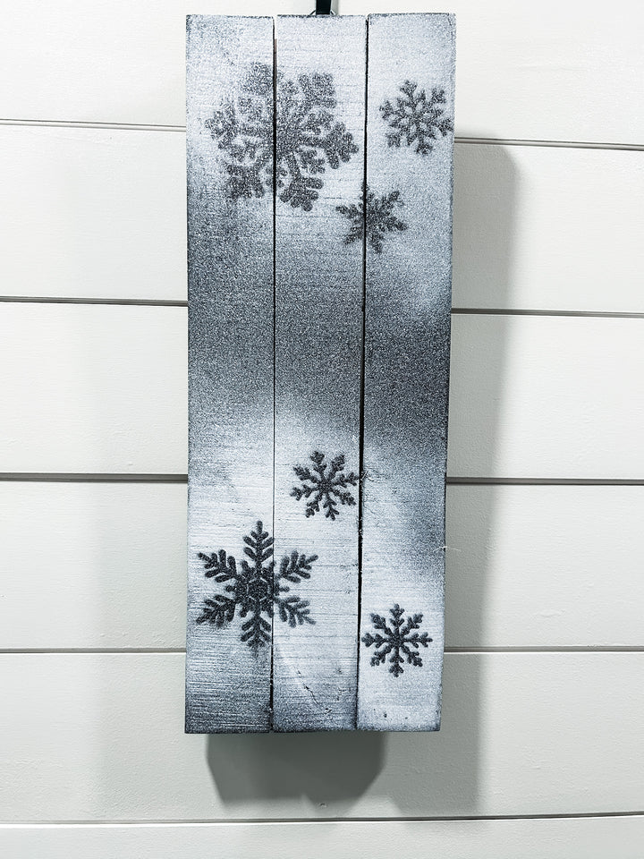 Wooden Slat Snowflake Sign