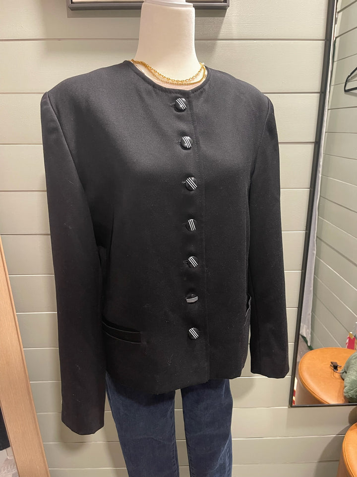 Black & White Button Jacket
