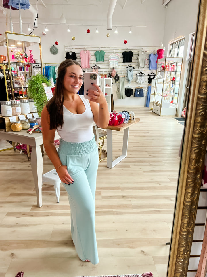 Lounge In Smocked Pants - The Teal Antler Boutique