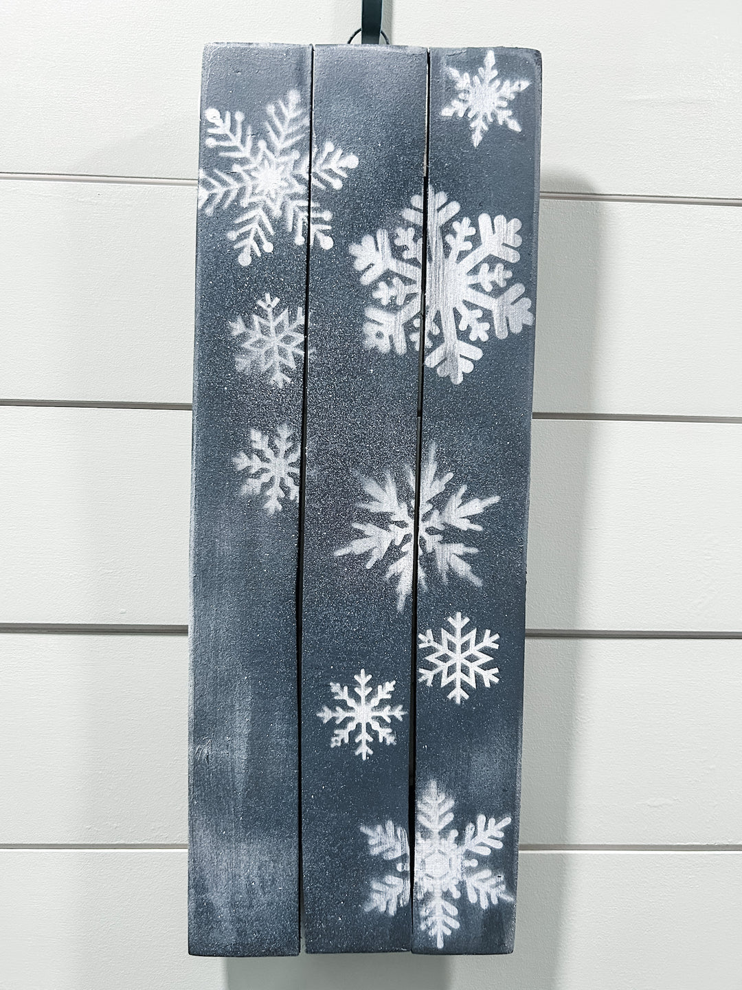 Wooden Slat Snowflake Sign