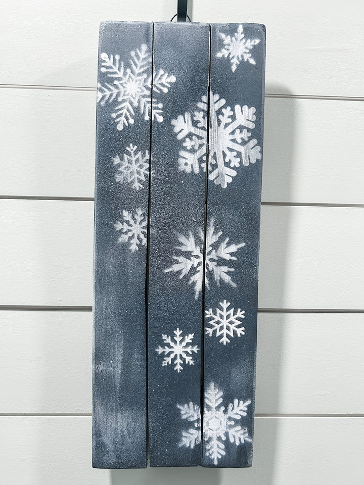 Wooden Slat Snowflake Sign