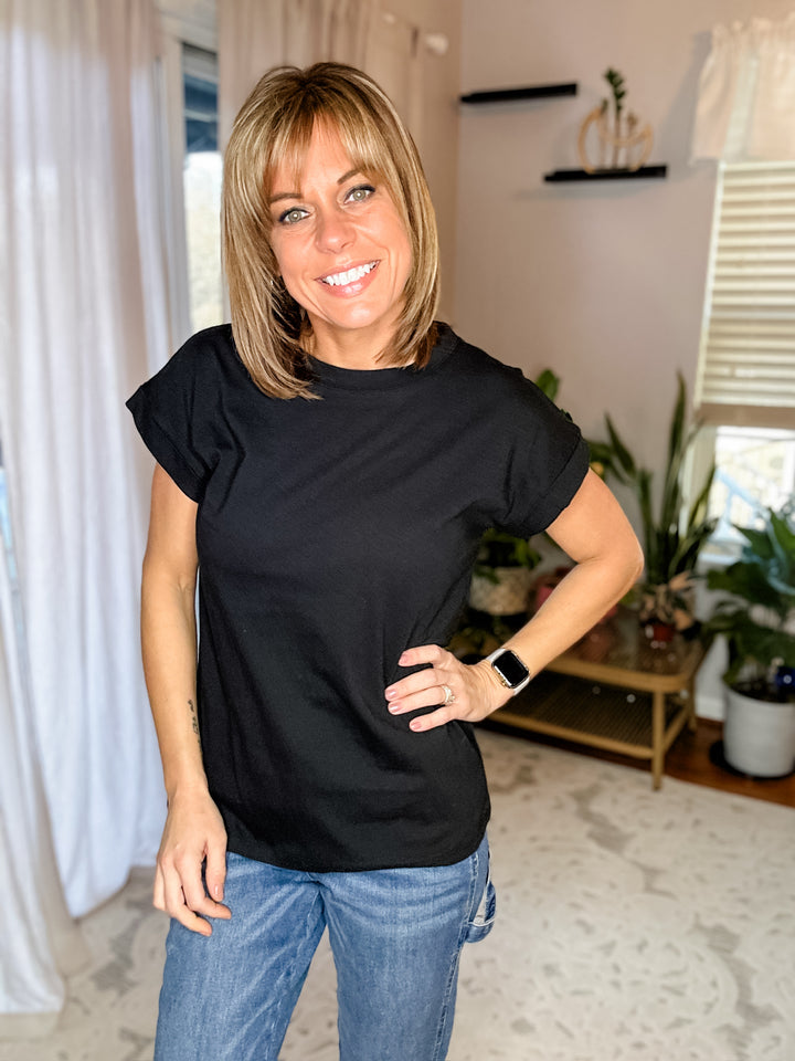 COTTON CREW NECK SHORT SLEEVE T-SHIRT - The Teal Antler Boutique
