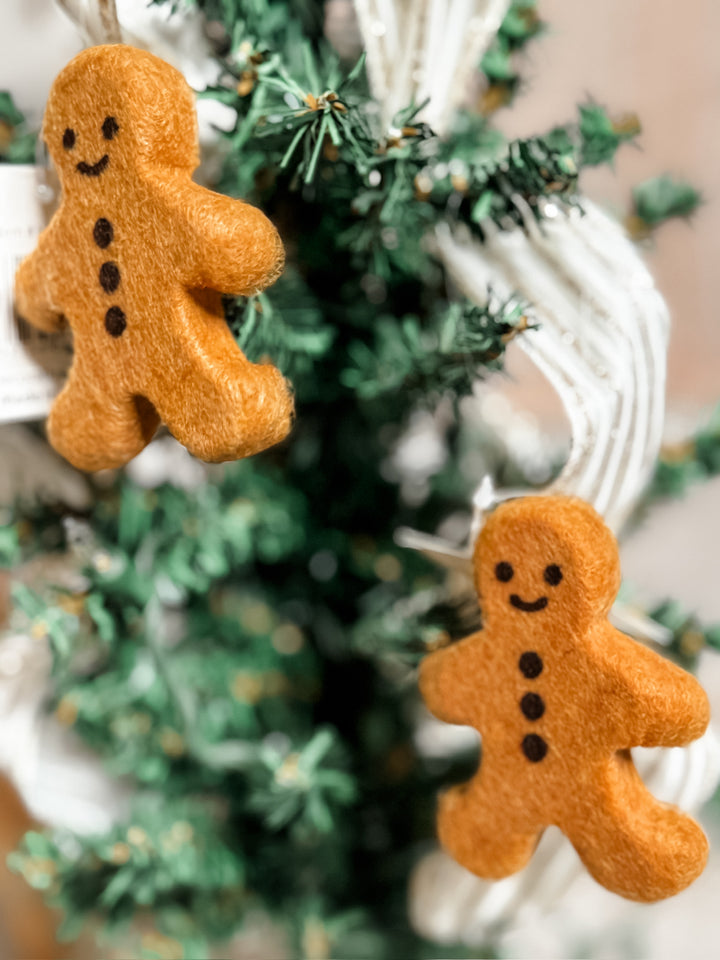 Felted Gingerbread Ornament
