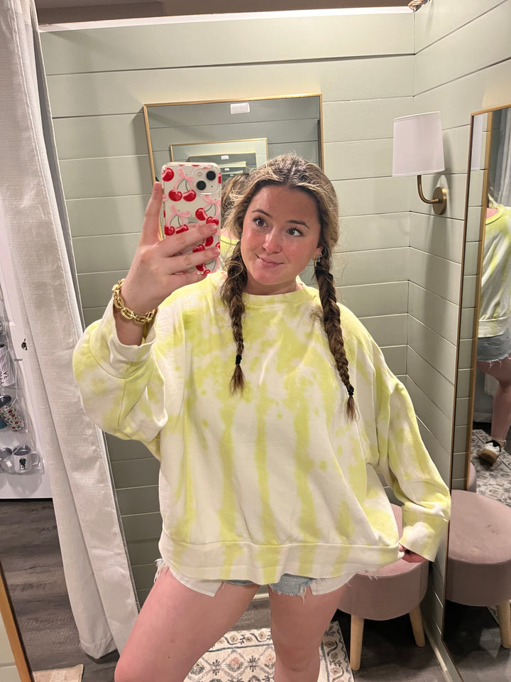 Yellow Tie Dye Crew 4XL