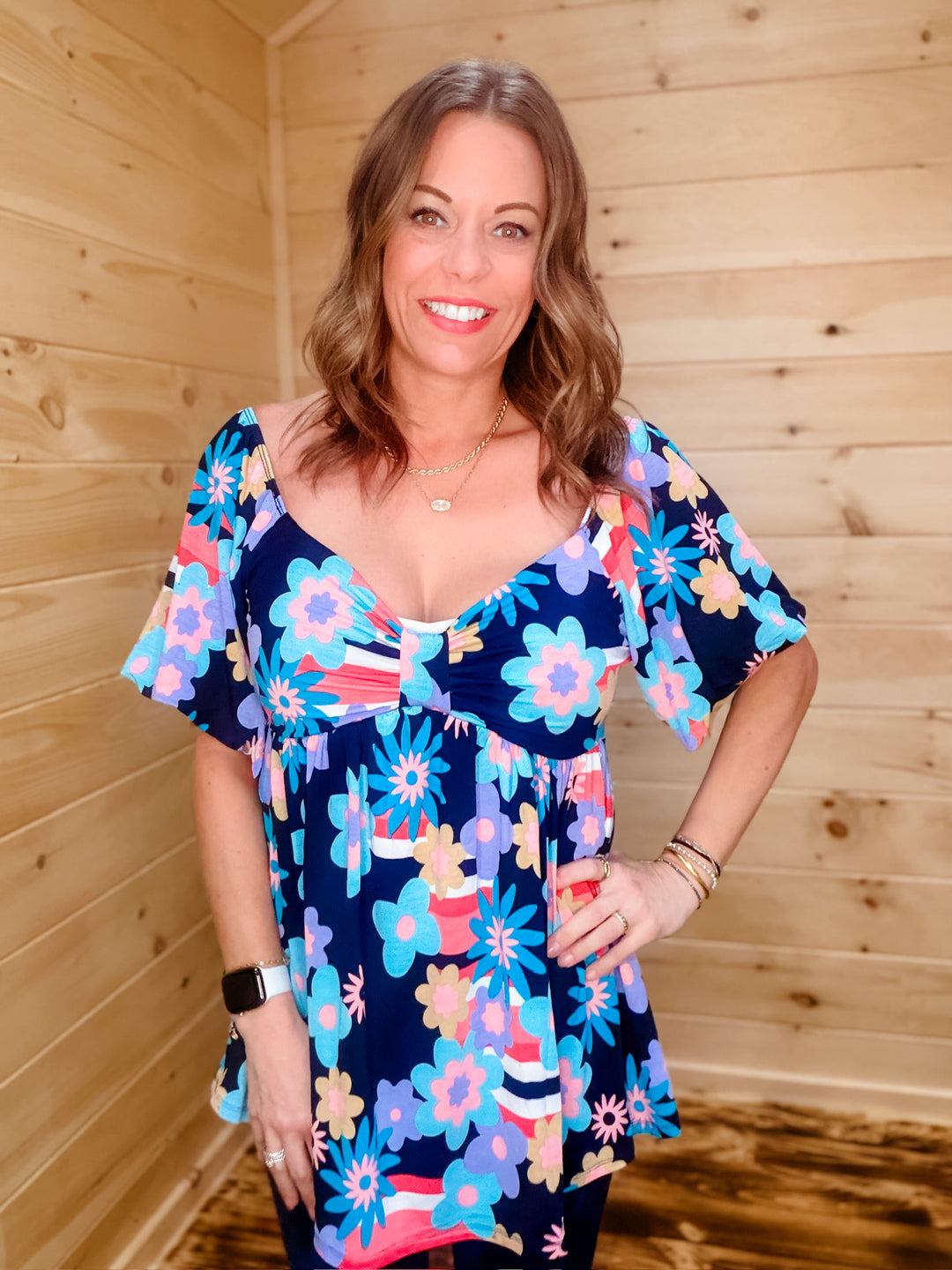 Classic Babydoll Floral Top