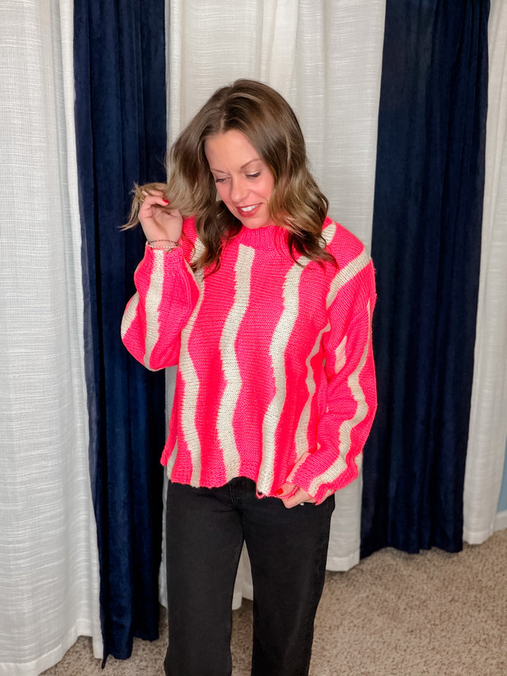 Candy Cane Wave Sweater