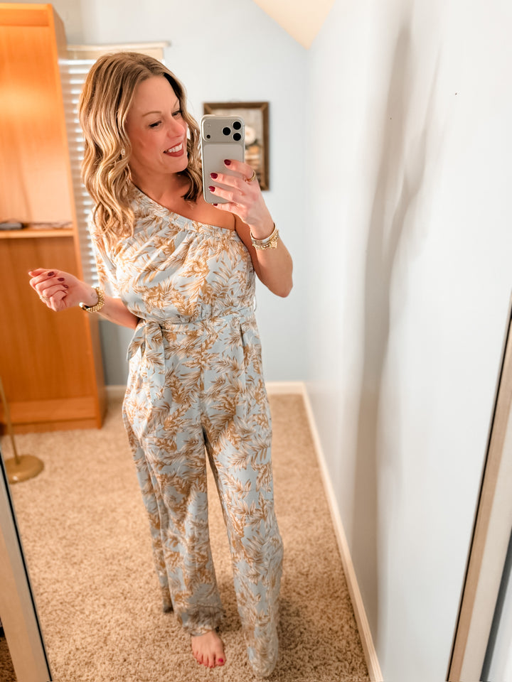 One Shoulder Jumpsuit