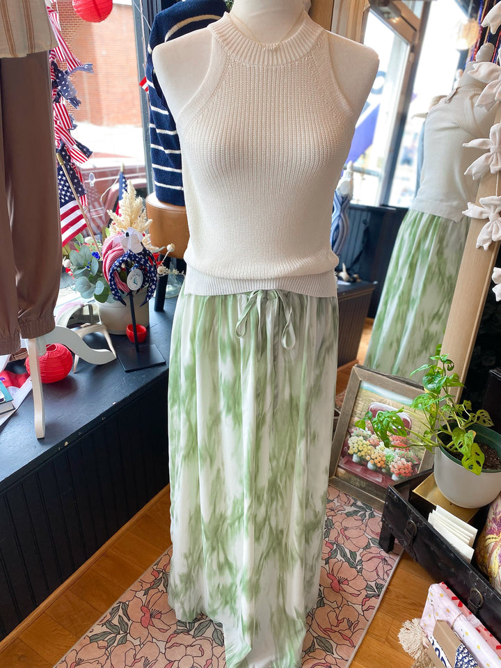 Green Tye Dye Skirt L