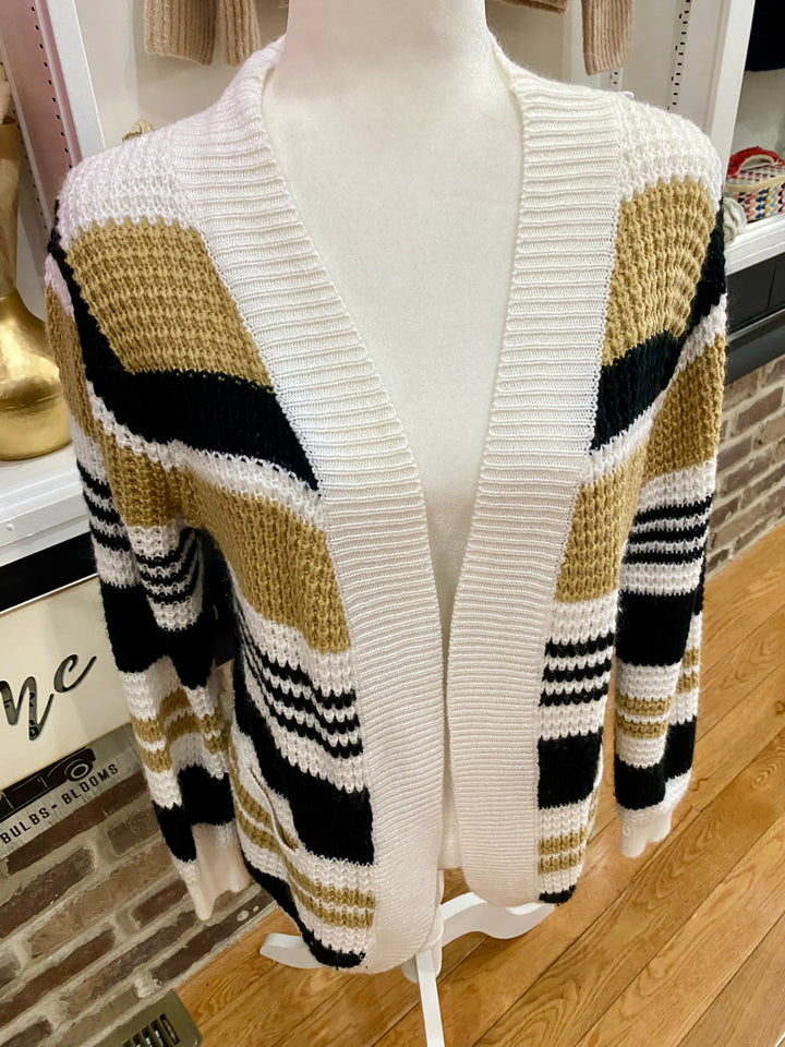 Cream/Black Cardi-S
