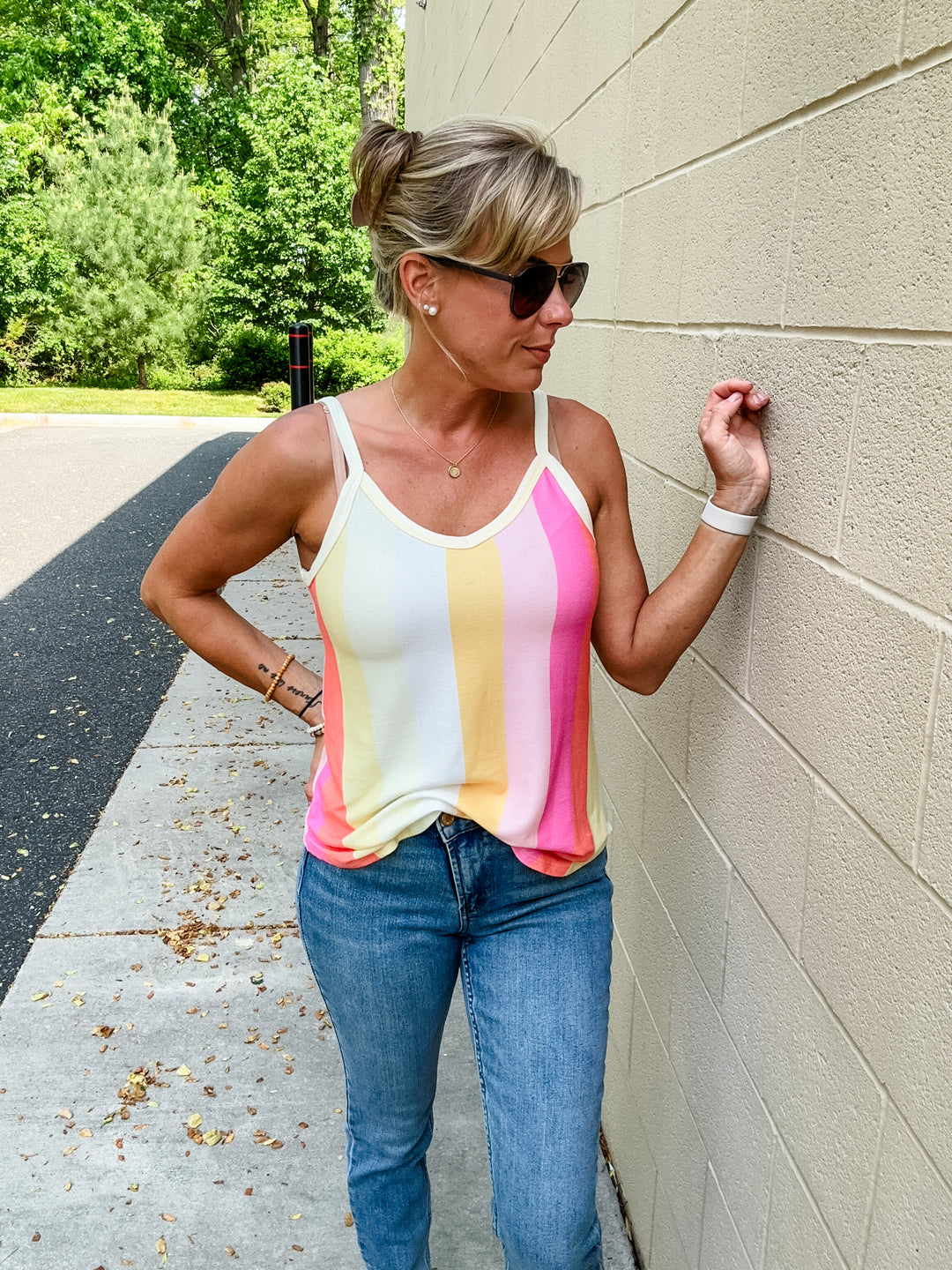 Bold All Over- Stripes Tank - The Teal Antler Boutique