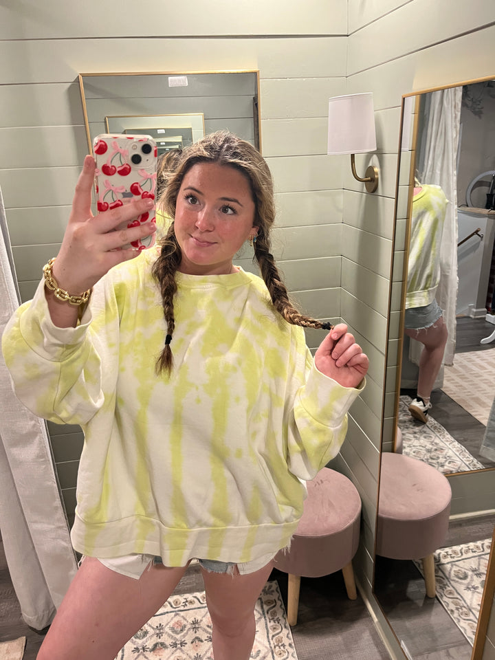 Yellow Tie Dye Crew 4XL