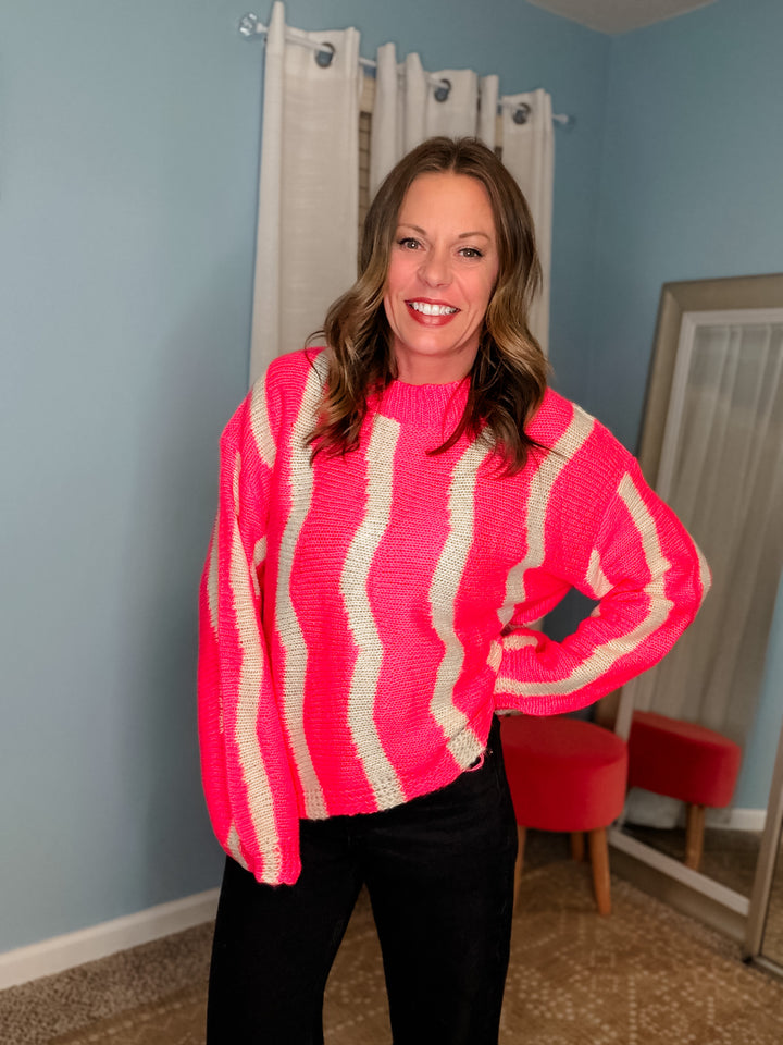 Candy Cane Wave Sweater