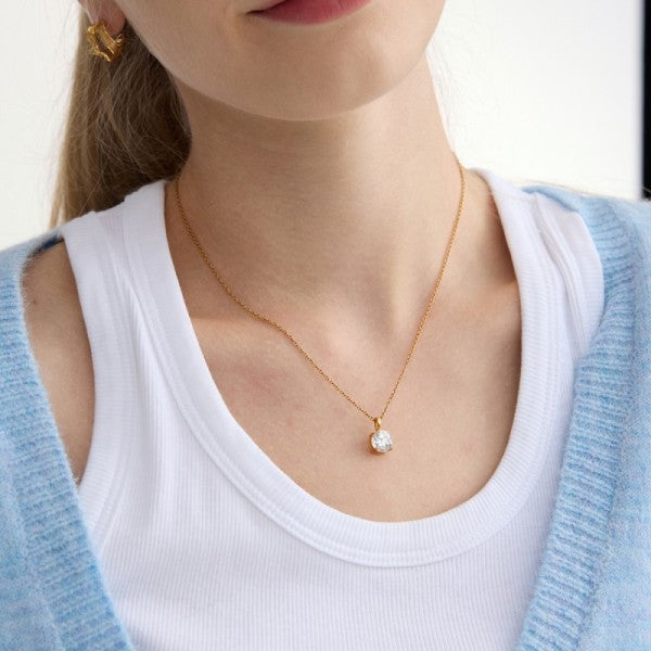 18K Gold Stainless Steel Shaped Necklace