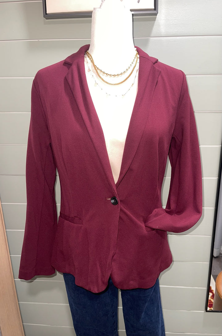 ANA-Burgundy Blazer - M